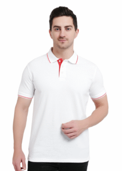 White with Red Highline
